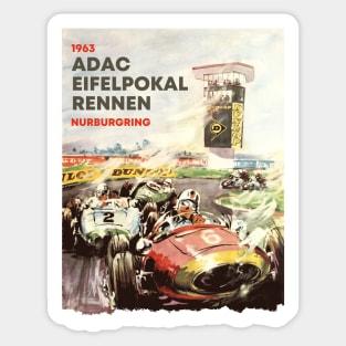Retro Painting 1963 Nurburgring ADAC EIFELPOKAL RENNEN Sticker